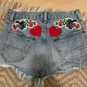 Lucky brand denim embroidered shorts